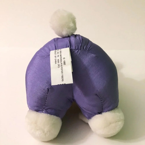 Vintage 1992 Troll Doll Nylon Plush Easter Bunny  Stuffed Animal Plastic Face - Picture 16 of 16